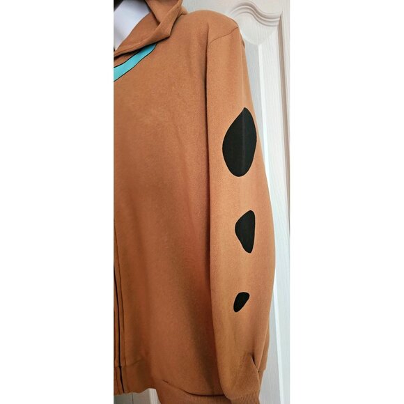 Scooby Doo Kids Fleece Hoodie Full Zip Hooded Jacket Cartoon Face Ears 14-16 - Picture 3 of 5